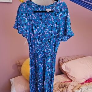 Calvin Klein Blue Floral Mini Dress